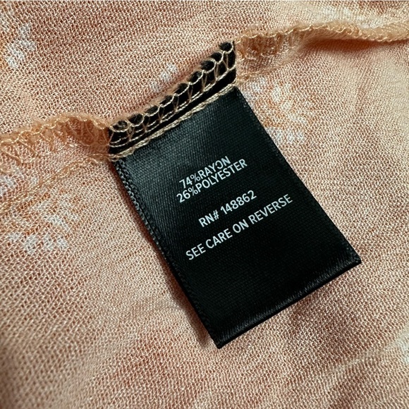 Torrid Tank Top Blouse Gauzey Orange Boho Floral Summer Crinkle Plus Size 4X - Picture 5 of 5